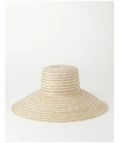 Trent Nathan Wide Brim Natural/White Boater Hat