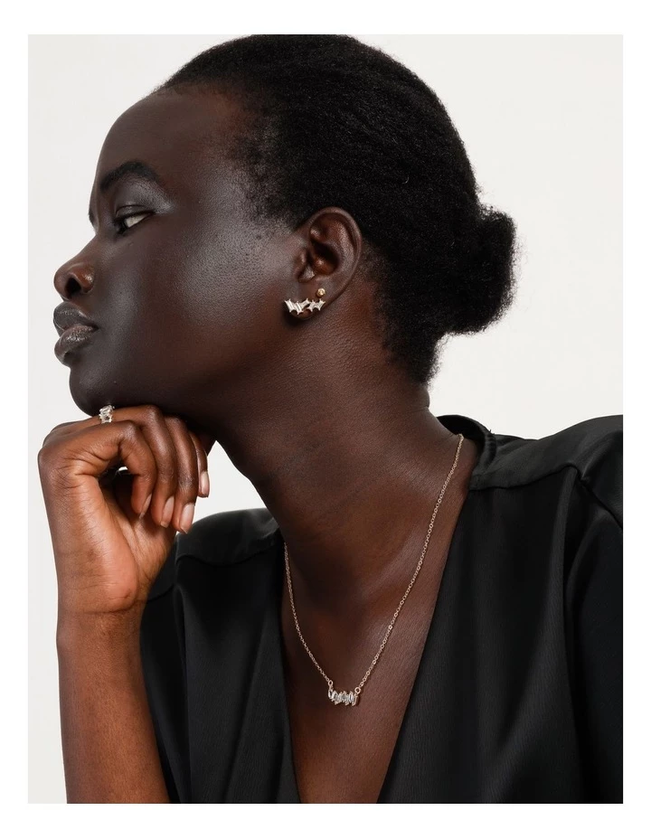 Wayne Cooper Abstract Baguette Gold Stud Earring 2 Wayne Cooper Abstract Baguette Gold Stud Earring - Image 2