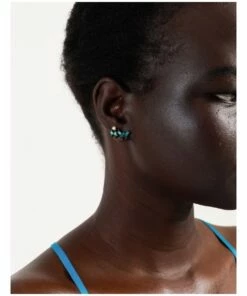 Wayne Cooper Abstract Baguette Blue Stud Earring -RAY-BAN Online Store 864269470 4 720x928