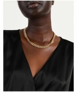 Wayne Cooper Gold Plated Chunky Curb Chain Necklace -RAY-BAN Online Store 864270190 4 720x928