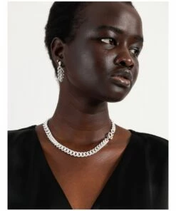 Wayne Cooper Worn Silver Chunky Curb Chain Necklace -RAY-BAN Online Store 864270280 2 720x928