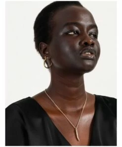 Wayne Cooper Metal Horn Oxidized Gold Hoop Earring -RAY-BAN Online Store 864271090 2 720x928