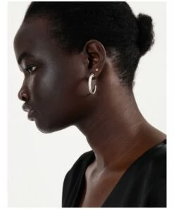 Wayne Cooper Metal Horn Oxidised Silver Hoop Earring -RAY-BAN Online Store 864271180 2 720x928