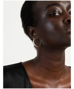 Wayne Cooper Metal Horn Oxidised Silver Hoop Earring -RAY-BAN Online Store 864271180 4 720x928