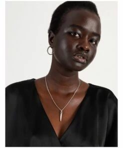 Wayne Cooper Metal Horn Oxidised Silver Hoop Earring -RAY-BAN Online Store 864271180 6 720x928