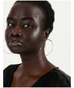 Wayne Cooper Large Oxidised Gold Hoop Earring -RAY-BAN Online Store 864271270 4 720x928