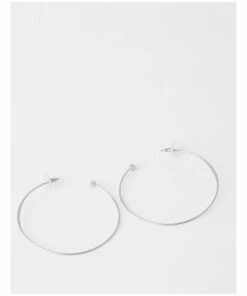 Wayne Cooper Large Oxidised Silver Hoop Earring