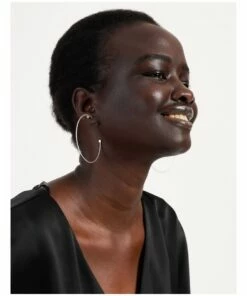 Wayne Cooper Large Oxidised Silver Hoop Earring -RAY-BAN Online Store 864271360 2 720x928