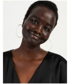 Wayne Cooper Large Oxidised Silver Hoop Earring -RAY-BAN Online Store 864271360 5 720x928