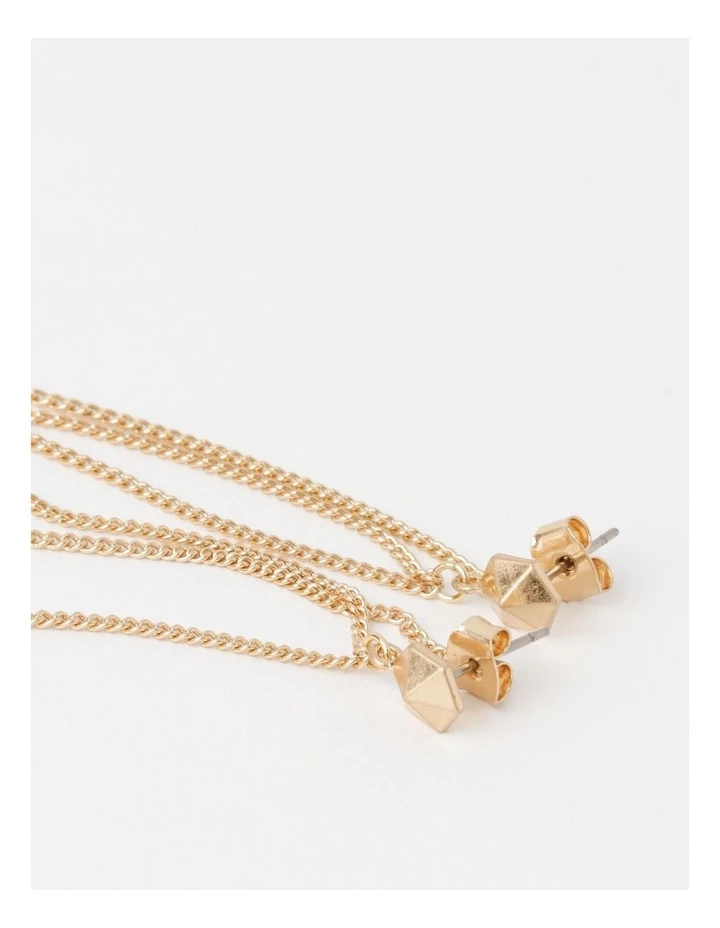 Wayne Cooper Long Chain Worn Gold Drop Earring 3 Wayne Cooper Long Chain Worn Gold Drop Earring - Image 3