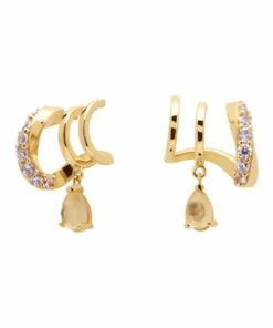 PDPAOLA Lumiere 18ct Gold Plated Earrings
