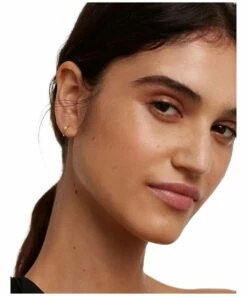 PDPAOLA White Solitary 18ct Gold Plated Earrings -RAY-BAN Online Store 864766360 3 1 720x928