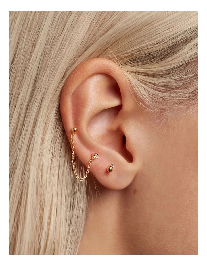 PDPAOLA Musketeer 18ct Gold Plated Earrings 2 PDPAOLA Musketeer 18ct Gold Plated Earrings - Image 2