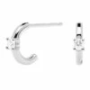 PDPAOLA White Solitary 925 Sterling Silver Earrings