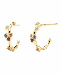 PDPAOLA Five 18ct Gold Plated Earrings