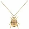 PDPAOLA Luck Beetle Amulet 18ct Gold Plated Necklace
