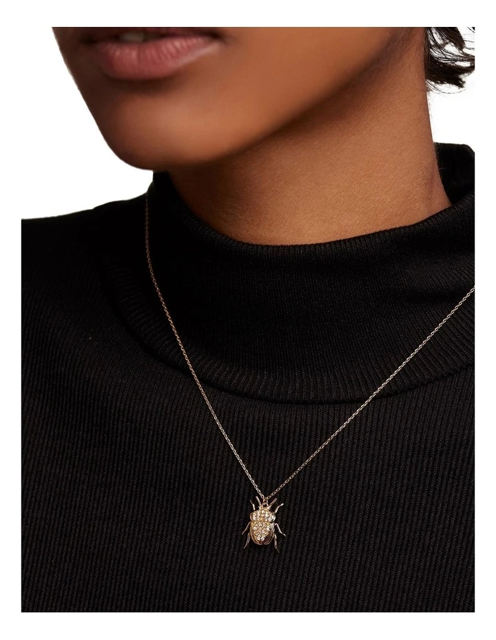 PDPAOLA Luck Beetle Amulet 18ct Gold Plated Necklace 3 PDPAOLA Luck Beetle Amulet 18ct Gold Plated Necklace - Image 3
