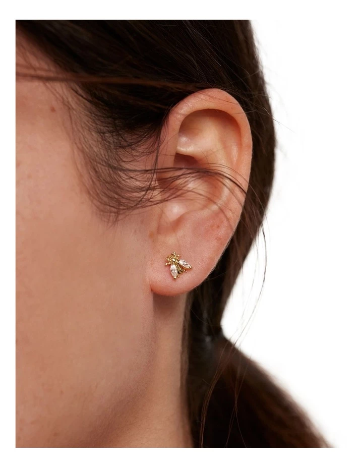 PDPAOLA Buzz 18ct Gold Plated Earrings 4 PDPAOLA Buzz 18ct Gold Plated Earrings - Image 4