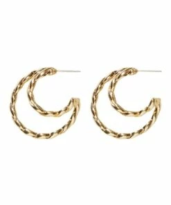 Seed Heritage Twisted Double Hoops