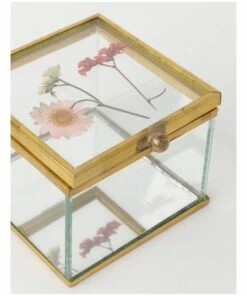 Heritage Cadia Small Flower Jewellery Box 6x8x8cm in Clear/Gold -RAY-BAN Online Store 865787500 3 720x928