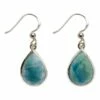 Von Treskow Pear Shaped Larimar Silver Hook Earring