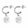 Von Treskow Eye Of Horus Open Hoop Silver Stud Earring