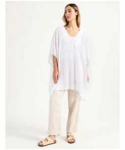 Trent Nathan Cotton White Kaftan