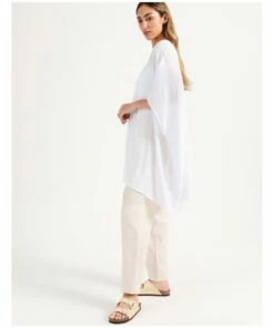 Trent Nathan Cotton White Kaftan -RAY-BAN Online Store 866857690 866858050 3 720x928