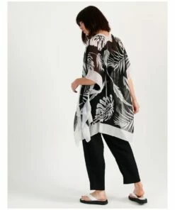 Piper Tropical Print Black/White Kaftan -RAY-BAN Online Store 866857780 878376970 4 720x928