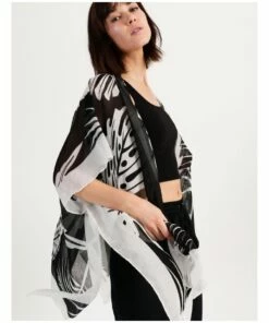 Piper Tropical Print Black/White Kaftan -RAY-BAN Online Store 866857780 878376970 6 720x928