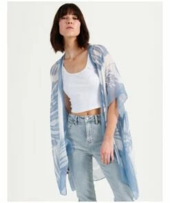 Piper Tropical Print Blue/White Kaftan -RAY-BAN Online Store 866857780 878377060 3 720x928