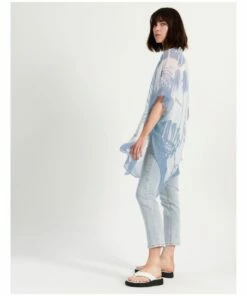 Piper Tropical Print Blue/White Kaftan -RAY-BAN Online Store 866857780 878377060 4 720x928