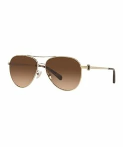 Coach HC7128 C6178 Shiny Light Gold Sunglasses