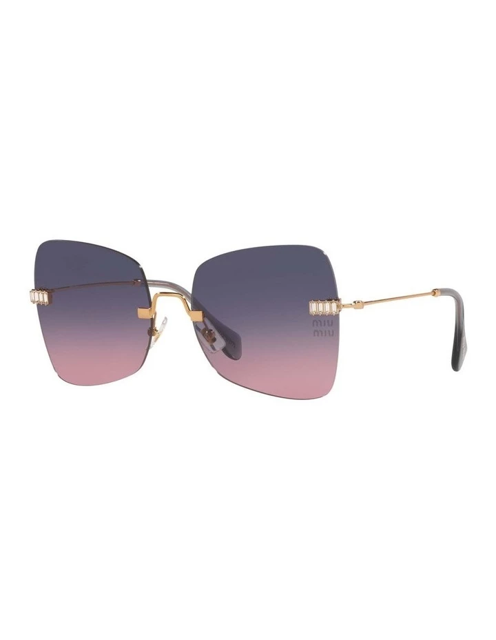 Miu Miu MU 50WS Antique Gold Sunglasses 1 Miu Miu MU 50WS Antique Gold Sunglasses
