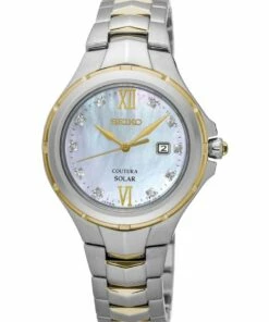 Seiko Coutura Diamond Mop 30mm Two Tone Watch SUT308P