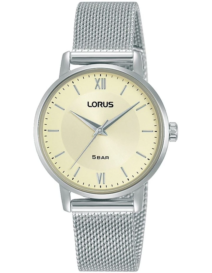 Lorus Ladies Mesh Silver Dress Watch 1 Lorus Ladies Mesh Silver Dress Watch