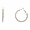 Gregory Ladner Wrapped Chain Stone Hoop Earring