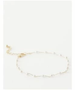 Piper Pearl Station White Anklet