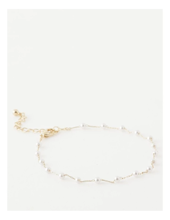 Piper Pearl Station White Anklet 1 Piper Pearl Station White Anklet