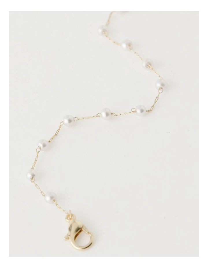 Piper Pearl Station White Anklet 2 Piper Pearl Station White Anklet - Image 2