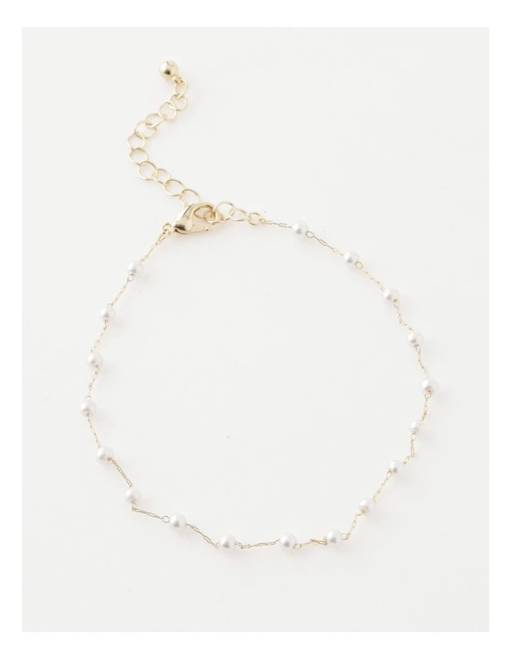 Piper Pearl Station White Anklet 3 Piper Pearl Station White Anklet - Image 3
