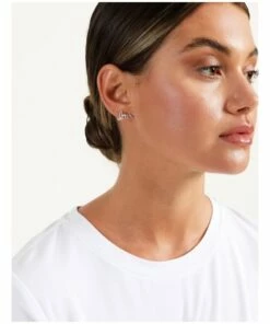 Piper Cursive Love Silver Earrings