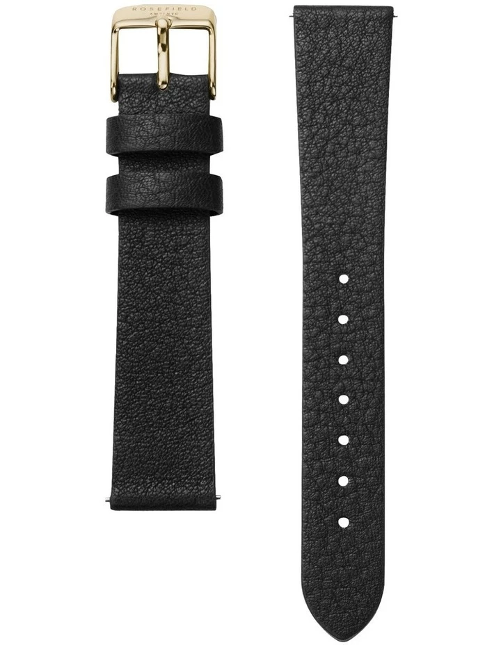 Rosefield Octagon Gold Case And Crystal Details Black Leather Strap Watch 3 Rosefield Octagon Gold Case And Crystal Details Black Leather Strap Watch - Image 3
