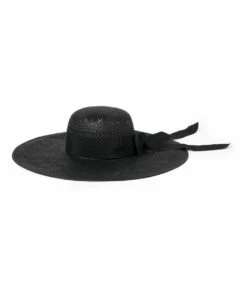 Forever New Teagan Black Open Work Sunhat