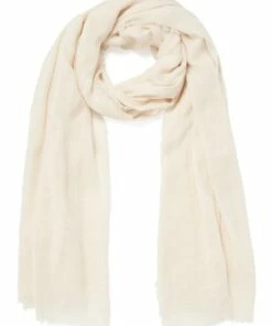 Forever New Mila Plain Buttermilk Linen Scarf