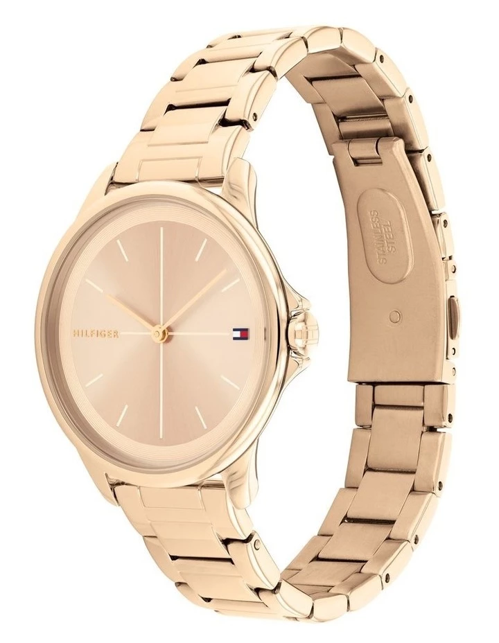 Tommy Hilfiger Carnation Gold Steel Women's Gold Quartz Watch 2 Tommy Hilfiger Carnation Gold Steel Women's Gold Quartz Watch - Image 2