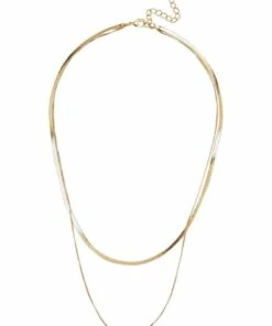 Oxford Skylar Gold Herringbone Chain Necklace