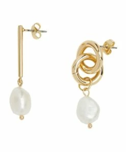 Oxford Genesis Gold/ Pearl Earrings