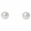 Gregory Ladner 10mm Glass Pearl Stud Silver Earrings