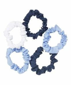 Seed Heritage Linen Blue Mini Scrunchies